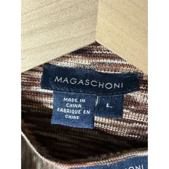 Magaschoni Brown Marbled Texture Silk Knit Blazer Jacket w Tank Neutral Career - Picture 8 of 12